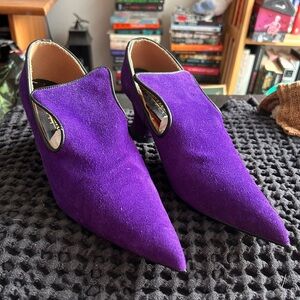 John Fluevog Purple Pointy heels W8